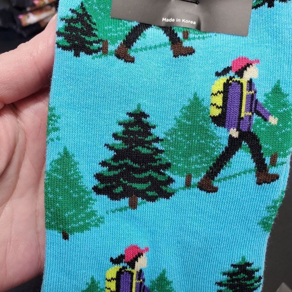 HotSox blue take a hike socks